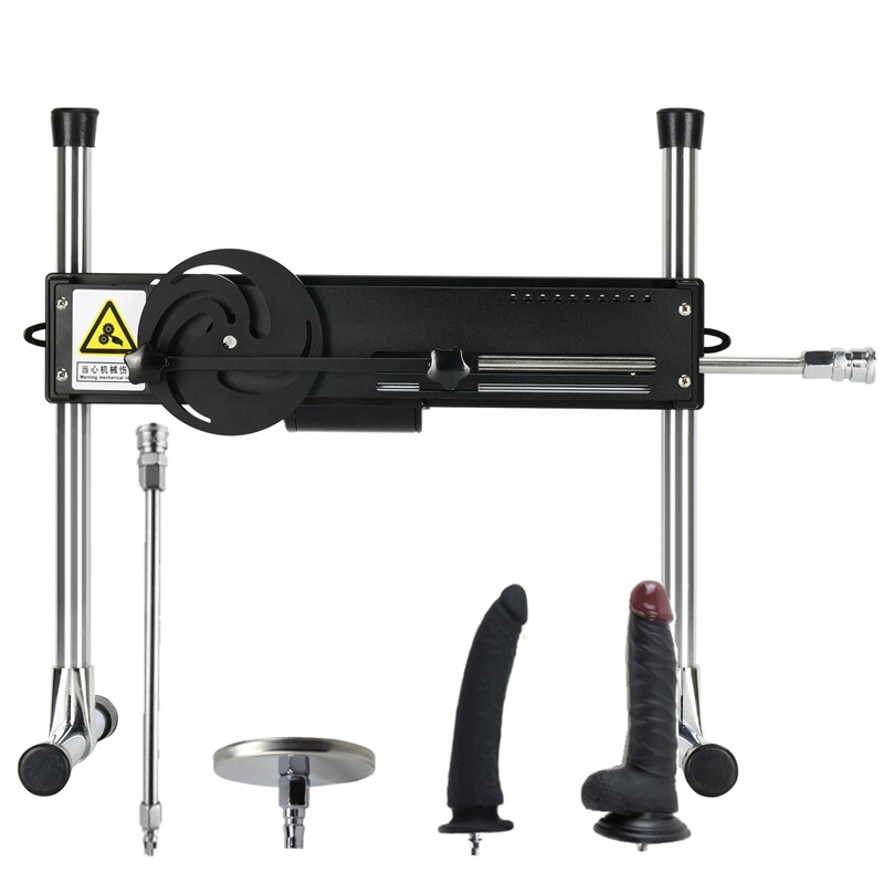 Jessky Mute Sex Machine Vac-u-Lock Turbo Gear Power 120W met Gratis 2 Grote Dildo's voor Vrouwen