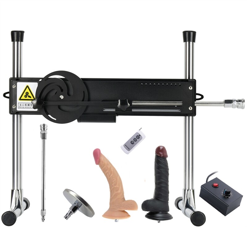 Jessky Afstandsbediening Sexmachine Vac-u-Lock met 2 grote dildo's Extreem stil en krachtig