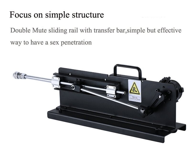 Metalen Seks Machine met 120w Krachtige Penetratiekracht en Geluidloze Vac-u-Lock Dildo in het Zwart