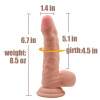 Adonis Rebelse 6.7 Cock Dual Density Geribbelde Dildo Dong Met Ballen Sterke Zuignap