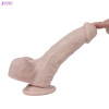 Ares Spesical Gebogen 7.2 Realistische Dildo met Dubbele Dichtheid van Aders en Ballen Sterke Zuignap