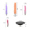 Jessky Sekmachine Accessoires - 5 stuks 3XLR Connector Dildo Bevestigingen Set