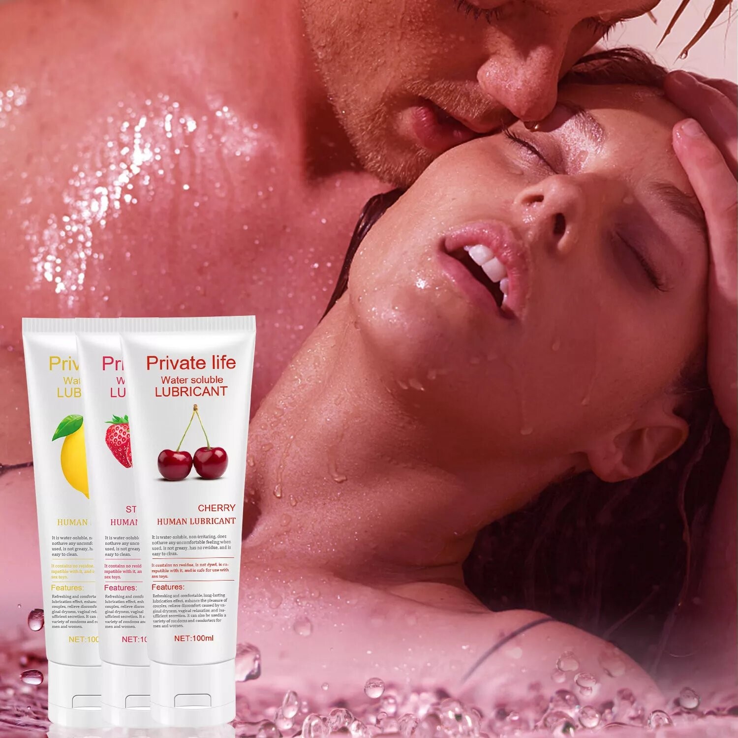 Lubricant Pearsanta le Blas Torthaí - Lubricant Inite le haghaidh Úsáid Anal & Vaginal, Orgasm Feabhsaithe - 100ml