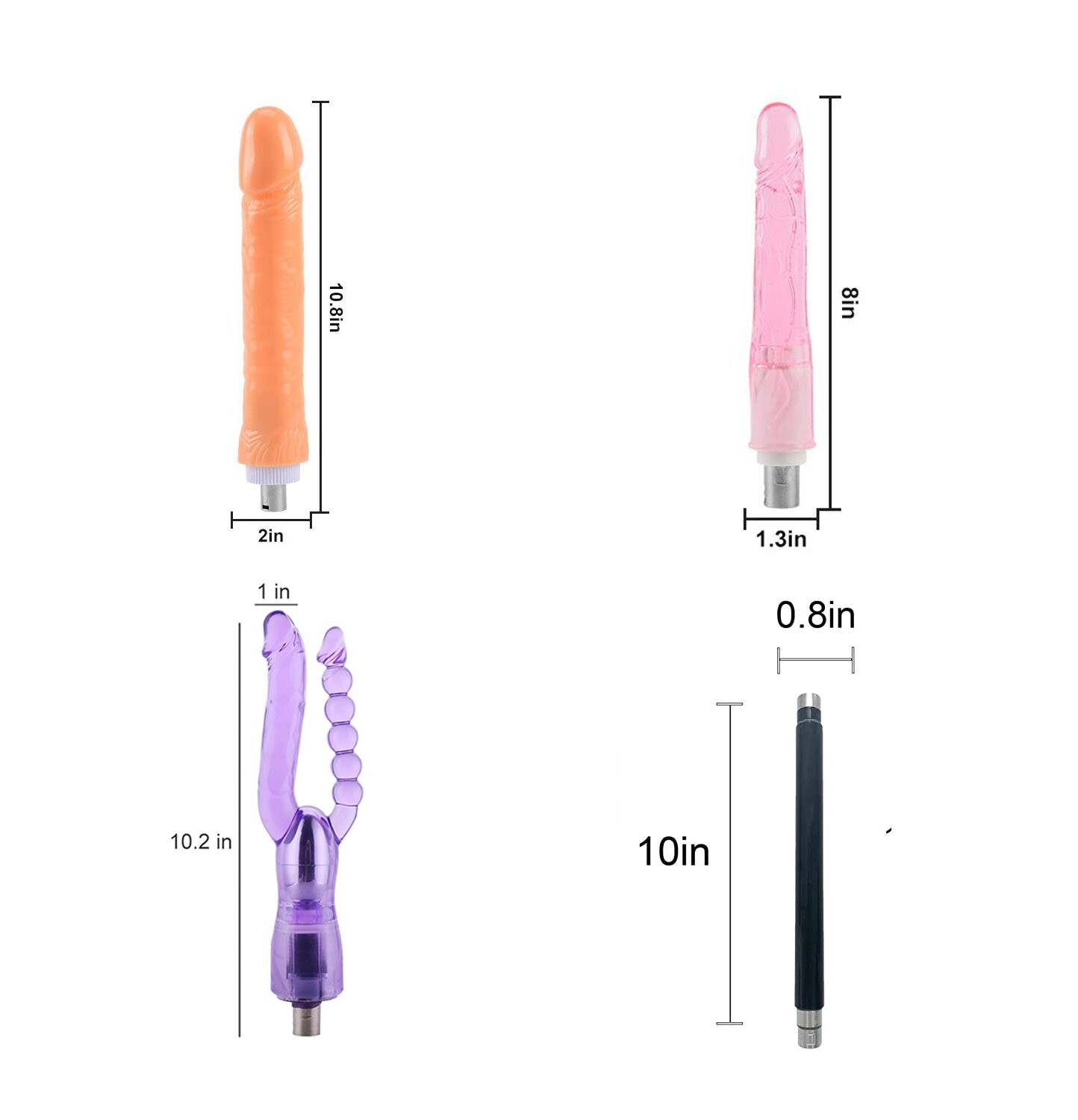 Ceangail Meaisín Gnéis Jessky 3XLR Stíleanna Dildo Éagsúla le haghaidh Sásamh Uasta