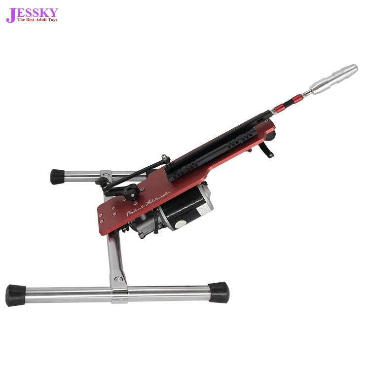 VIDEOS 6 Speed Smart Sex Machine Wireless Remote Control Fucking machine With 4 pcs Dildos Dildos Red/Black