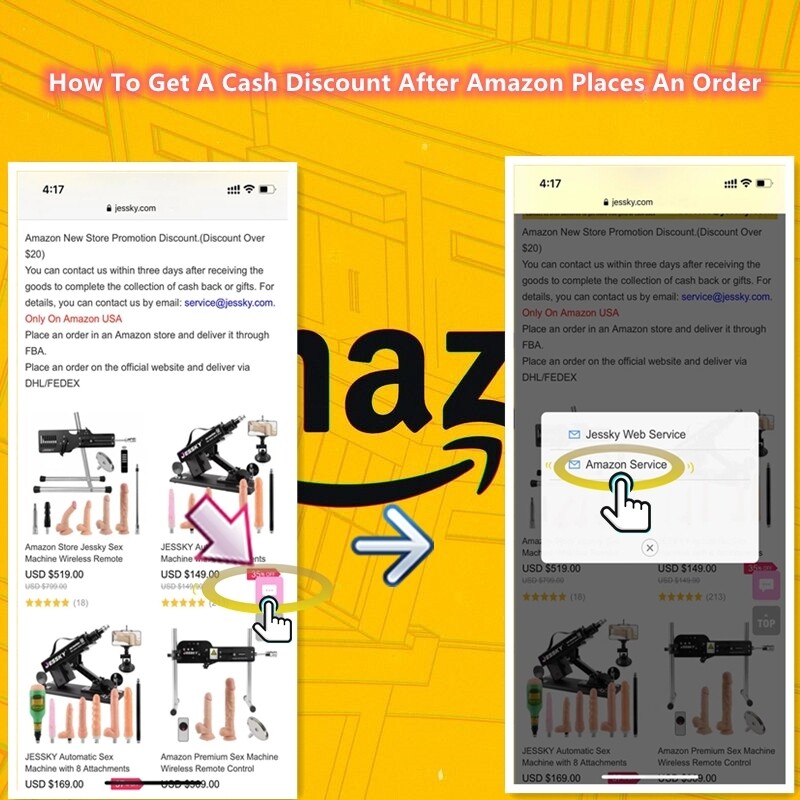 JESSKY Sex Machine Gun with Big Dildo for Women Black